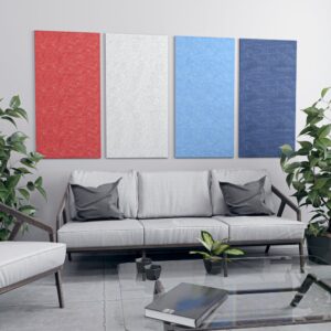 Set of 4 Wall Mounted Acoustical Panel 24"W x 47"H | Available in 15 Colors