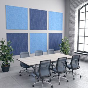 Set of 6 Wall Mounted Acoustic Panel 47"W x 47"H | Available in 15 Colors