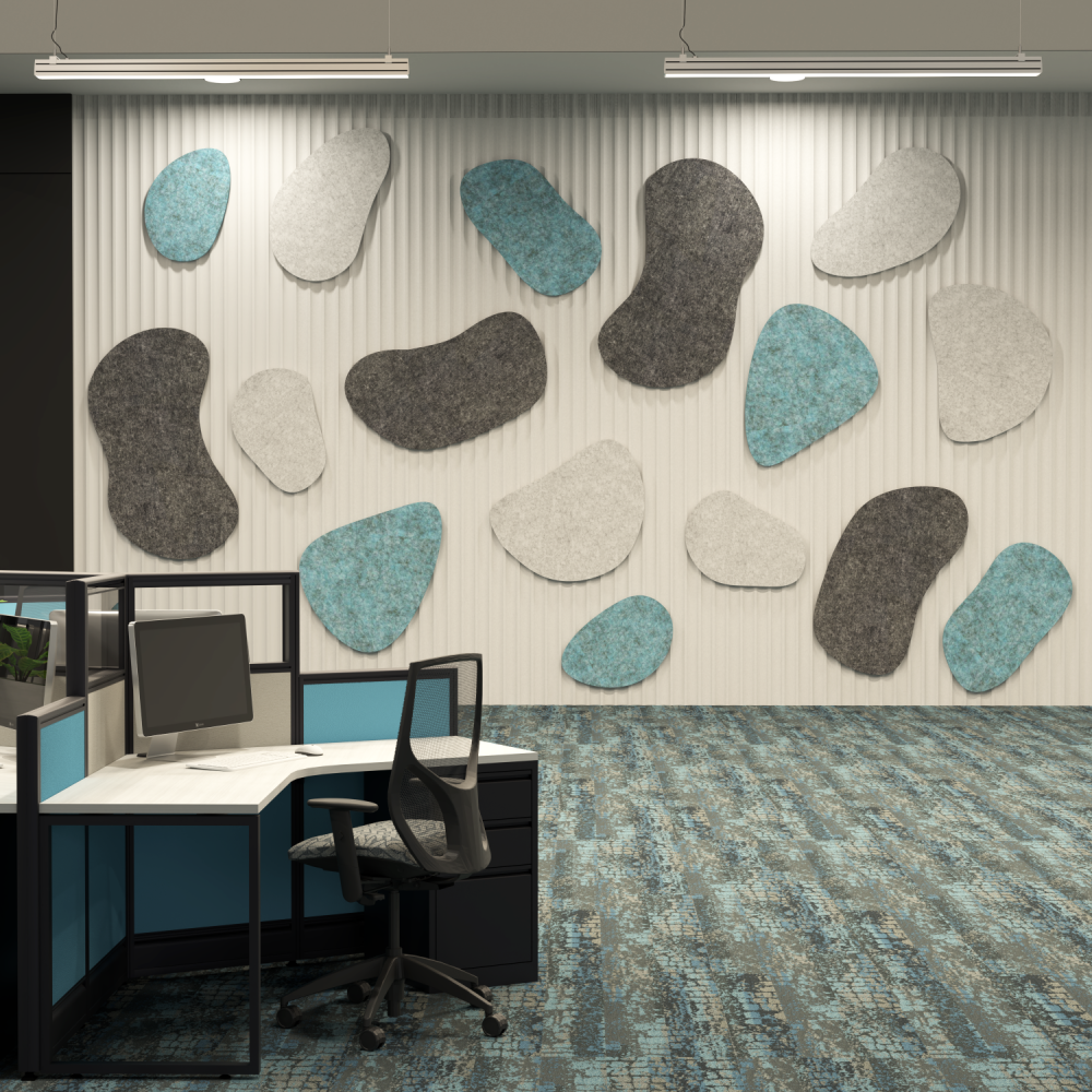 Pebbles - All Sizes - Peacock Sesame Black Silver Gray - SC-01