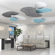 Individual Pebble acoustic ceiling panel in 18 color options