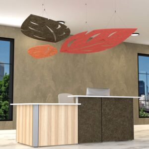 Leaf Curved Lines | Hanging & Acoustic Ceiling Panels | Individual leaf | Build Your Own Sets | 18 Colors