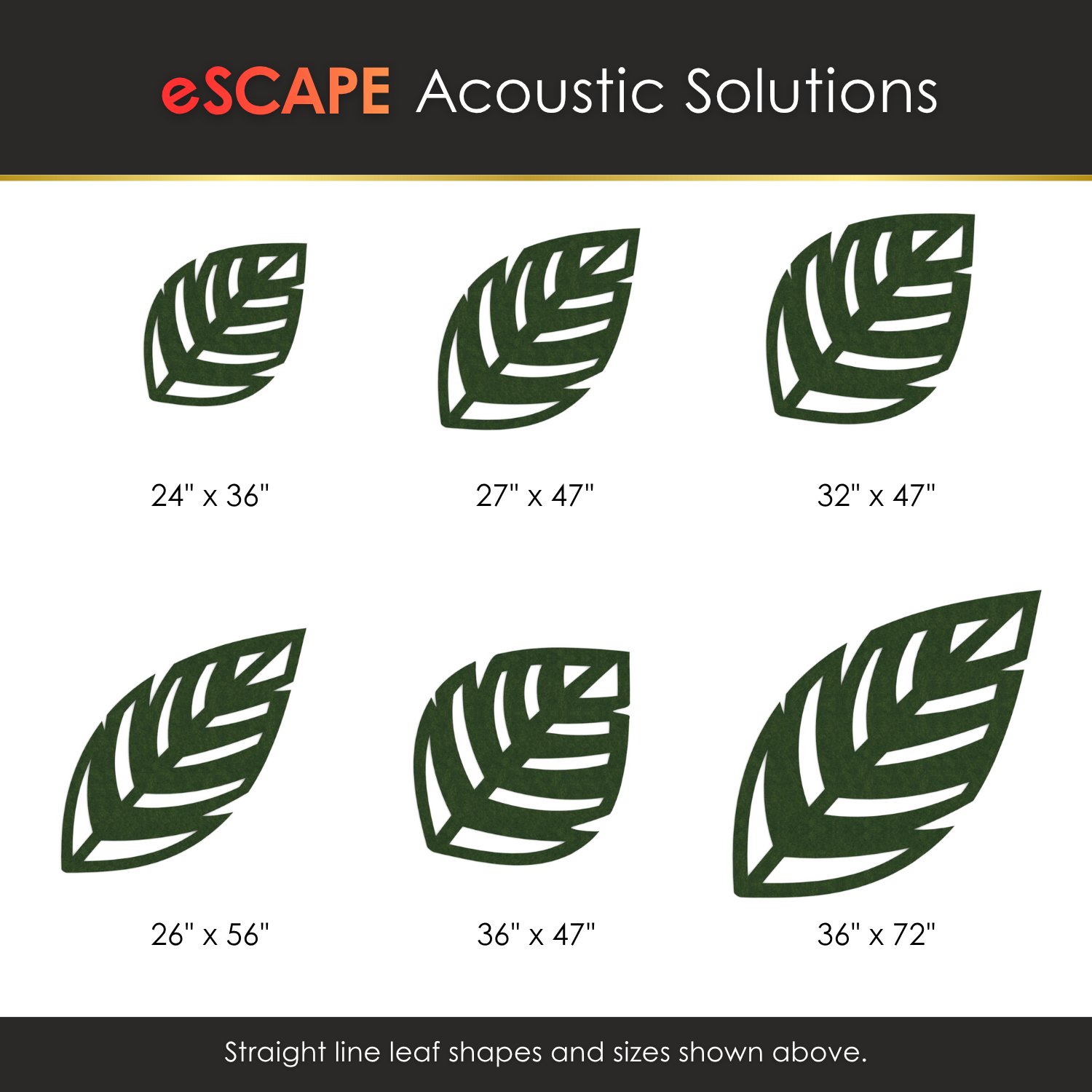 Leaf Straight Lines | Hanging & Acoustic Ceiling Panels | Individual Leaf | Build Your Own Sets | 18 Colors - Image 4
