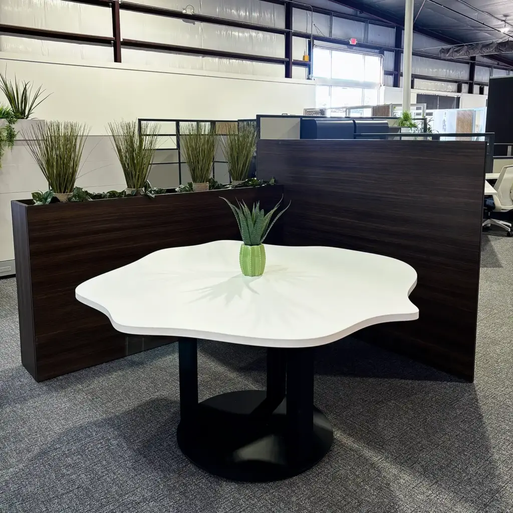 live edge inspired office conference table