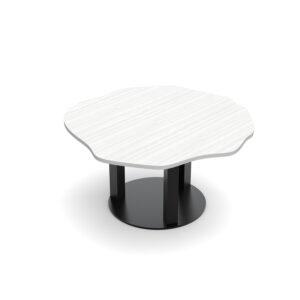 Edgy Round Table with Three Column Base| 3 Different Sizes  | 8 Laminate Finishes