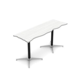 Edgy Rectangular Table | Multiple Base Styles | 8 Laminate Finishes