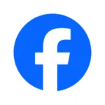 Clickable blue Facebook icon