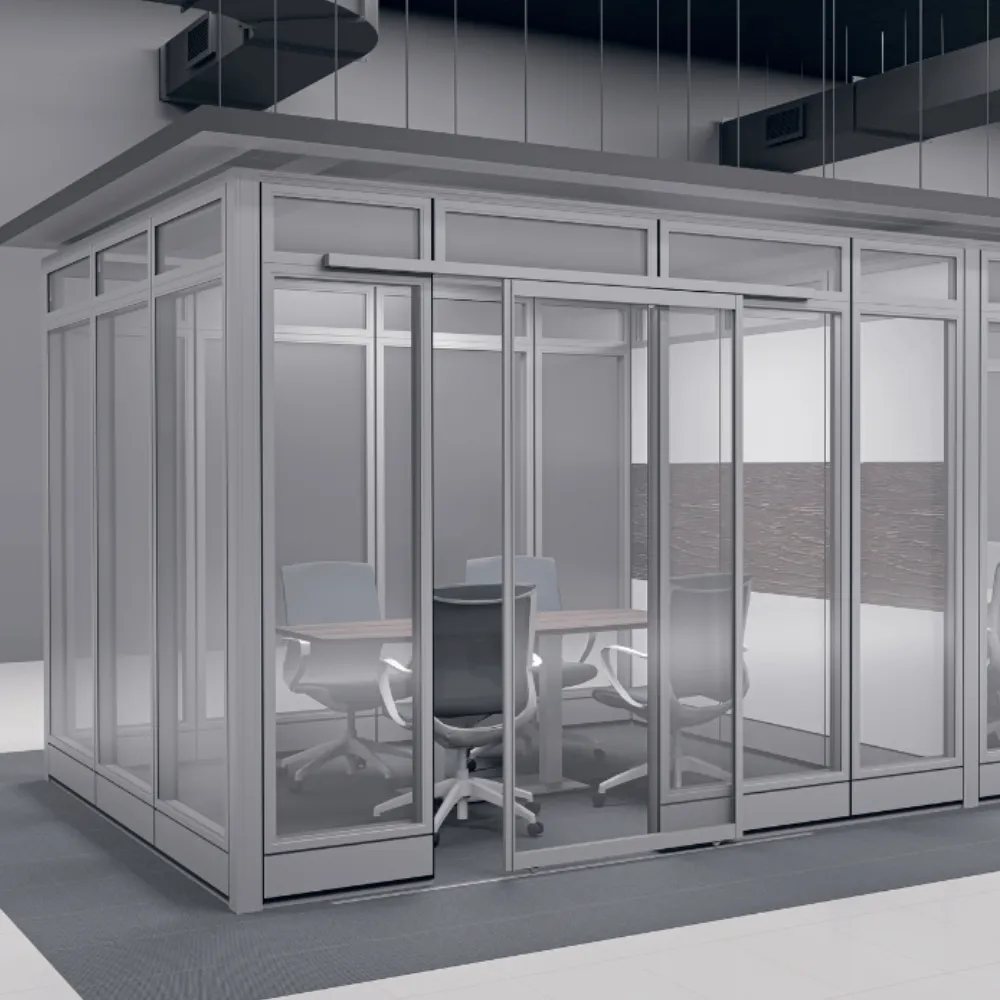 Sapphire Cubicle System with Glass Walls