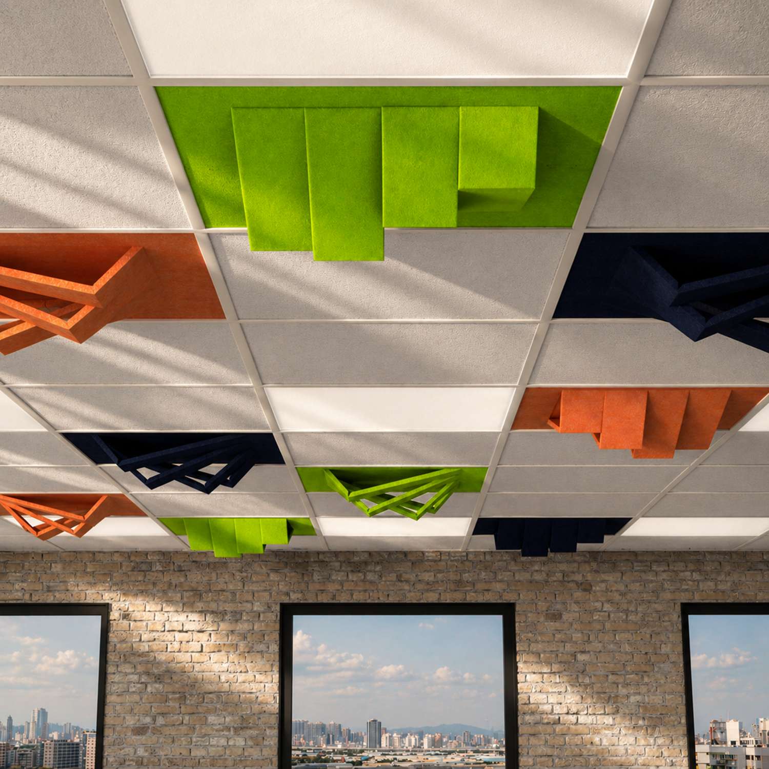 Pyramid Acoustic Ceiling Tiles | 9 Pack